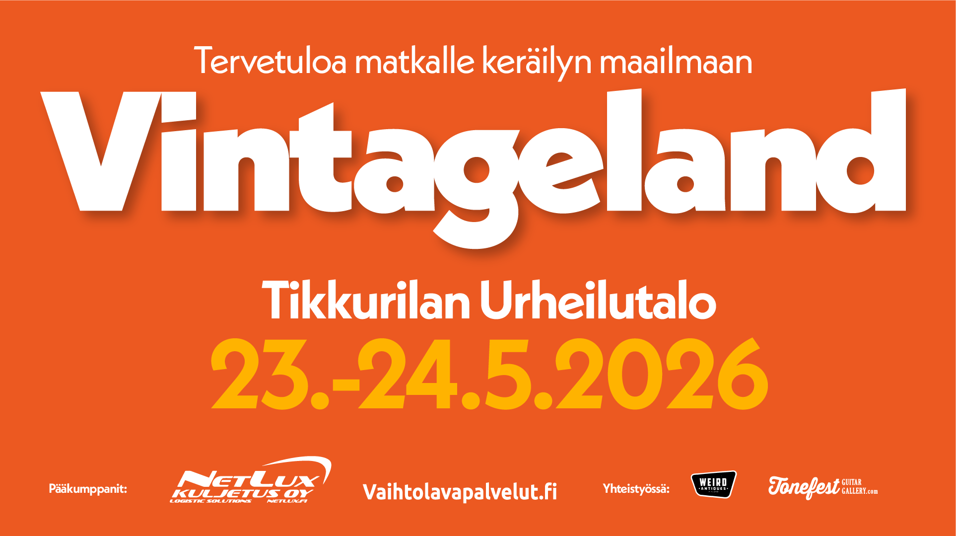 Featured image for “Vintageland 23.-24.5.2026 Tikkurilan Urheilutalolla”