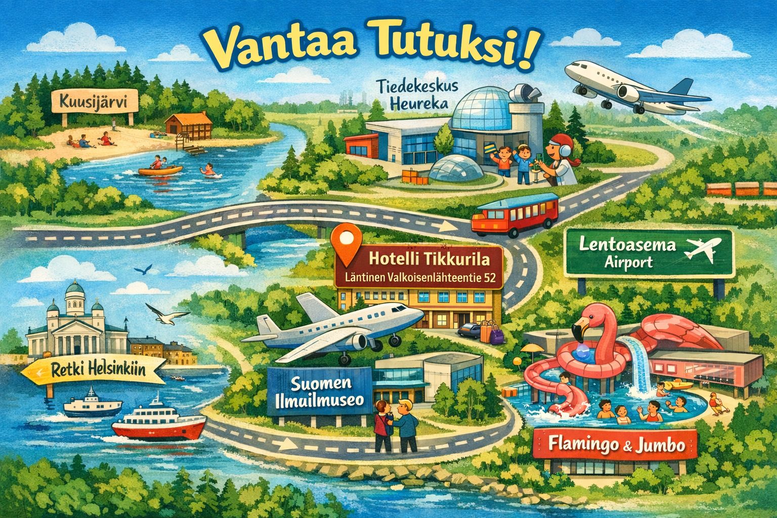 Featured image for “Koe kevään elämyksiä ja nähtävyyksiä Vantaalla ja Helsingissä- Majoitustarjous Hotelli Tikkurilassa”